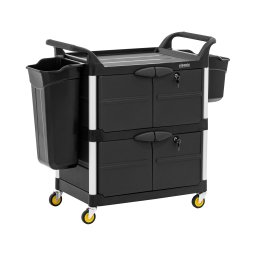 Chariot de ménage - verrouillable - 150 kg - 3 étagères