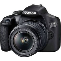 Canon EOS-2000D Appareil photo reflex numérique avec EF-S 18-55 mm IS II 24.1 Mill. pixel noir viseur optique, avec flash intégré, WiFi, vidéo Full HD,