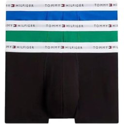 Tommy Hilfiger Boxers Um0um03889 Trunk 3 Unités Alaskan Green / Black / Noble Blue 2XL Homme