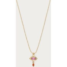 Collier vintage avec strass rose carré My Jewellery Rose One Size femme