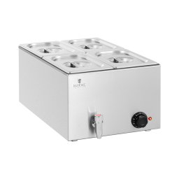Bain-marie - 600 W - 4 x GN 1/4 - Robinet de vidange