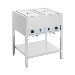 Bain-marie professionnel - 1265 W - 2 x GN 1/1 - sur châssis - Royal Catering