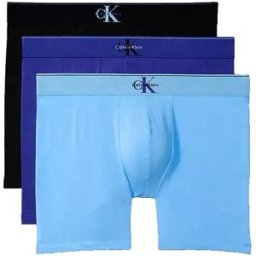 Calvin Klein Boxers Lv00nb4473 Brief 3 Unités Black W / Blue River Fog / Blue River M Homme