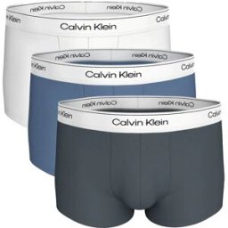 Calvin Klein Boxers Lv00nb4389 Trunk Low Rise 3 Unités White / Blue Tulip / Turbulence M Homme