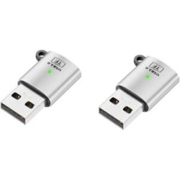 INF Adaptateur USB 3.0 mâle vers TF (microSD) 2-pack – Lecteur aluminium+PVC haute vitesse, compatible avec Apple 17, cartes SD Argent