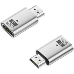 INF Émulateur EDID HDMI mâle vers femelle (lot de 2) - 4K 60hz HDR Plug-and-Play, sans LED