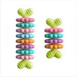 INF Jouet à mâcher pour chien en TPR - Os nettoyant pour dents, résistant aux morsures, texture tranche de viande, 16cm Vert