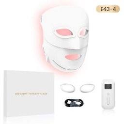 INF Masque facial 3D en silicone LED – Régénération photon 4-ondes multi-longueur, Type-C, télécommande, arrêt auto 10 minutes