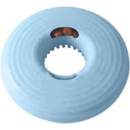 INF Frisbee distributeur de friandises - TPR à mâcher avec rainure cachée pour jeu interactif et nettoyage dentaire Bleu