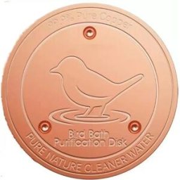 INF Disque nettoyant pour bain d'oiseaux – cuivre 99.99% rose gold 0.6mm pour bains d'oiseaux, maintient l'eau claire jusqu'à