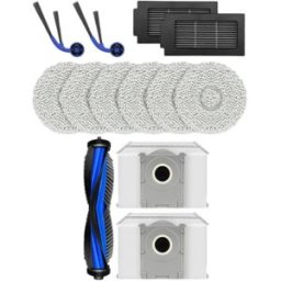 INF Kit d'accessoires de remplacement pour aspirateur robot compatible avec Ecovacs Deebot N50 - brosses, filtres, chiffons,