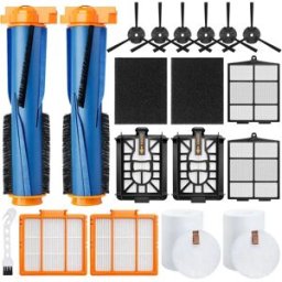 INF Kit de pièces de rechange pour aspirateur robot - brosses principales x2, 8 filtres HEPA, éponges x2, 6 brosses latérales -