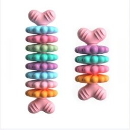 INF Jouet à mâcher pour chien en TPR - Os nettoyant pour dents, résistant aux morsures, texture tranche de viande, 16cm Rose