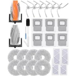 INF Kit de pièces de rechange 28 pièces pour aspirateur robot - brosses principales et latérales, filtres HEPA, sacs à