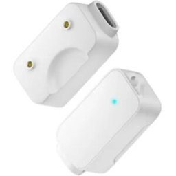 INF Adaptateur de charge magnétique (2 unités) compatible avec Samsung Galaxy Fit3 - ABS portable avec porte-clés et indicateur Blanc