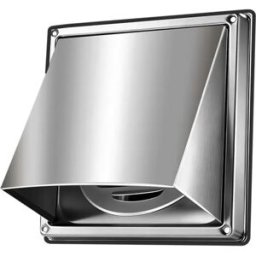 INF Chapeau de ventilation conique en acier inoxydable 304 avec maillage et vis pour évacuation de séche-linge, argent, 18.5cm