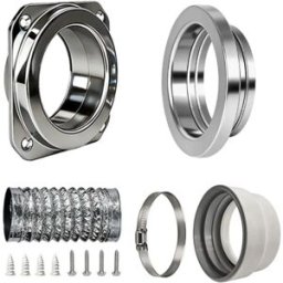INF Kit de raccord magnétique étanche pour conduit de sèche-linge DV180 – Double aimant, connexion souple, acier inoxydable 304