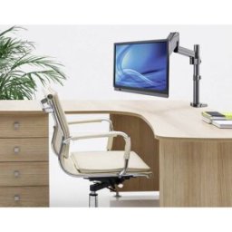 Manhattan 461580 Support de table pour écran 1 Écran(s) 43,2 cm (17) - 81,3 cm (32) noir rotatif, réglable en hauteur, inclinable, mobile