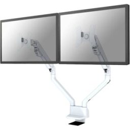 Neomounts FPMA-D750DWHITE2 Support de table pour écran 2 Écran(s) 25,4 cm (10) - 81,3 cm (32) blanc réglable en hauteur, rotatif, inclinable, mobile