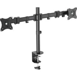 Digitus DA-90349 Support de table pour écran 2 Écran(s) 38,1 cm (15) - 68,6 cm (27) noir rotatif, réglable en hauteur, inclinable, mobile, rotatif, sur pied