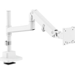DIGITUS - Single Monitorhalterung, 57, 27 kg Support de table pour écran 1 Écran(s) 144,8 cm (57) blanc rotatif, inclinable, rotatif, mobile