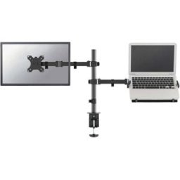 Neomounts FPMA-D550NOTEBOOK Support de table pour écran 2 Écran(s) 25,4 cm (10) - 81,3 cm (32) noir mobile, rotatif, inclinable, tablette pour PC, réglable en
