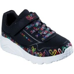 Skechers Baskets Sans Lacets Uno Lite Heart Craze Black Synthetic / Multi Trim EU 32 Fille
