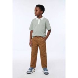MONOPRIX Pantalon droit élastiqué uni en coton BIO GOTS 4 ans