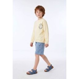 MONOPRIX Short élastiqué molleton uni en coton BIO GOTS 8 ans