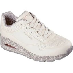 Skechers Baskets Uno Natural Duraleather / Off White Leopard Trim EU 36 Femme