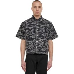 Urban Classics Chemise à Manches Courtes Laser Camo Printed Boxy Black Laser Camo L Homme
