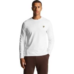 Lyle & Scott T-shirt à Manches Longues Plain White XL Homme