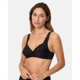 Playtex Soutien-gorge Cotton Support Black 90 Femme