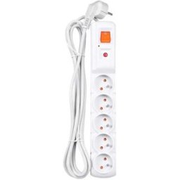 Hsk Data Multiprise Acar F5 5 Prises Avec Interrupteur 3 M Grey One Size unisex