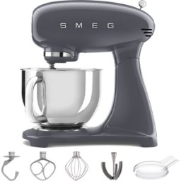 SMEG Full Color Grafite - Batteur mélangeur planétaire - Cuve en acier inoxydable de 4,8 litres