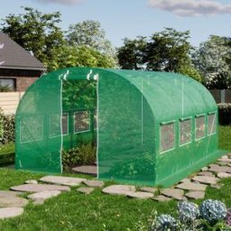 TOOLPORT 3x4m Serre tunnel, Bâche PE, vert - (8934)