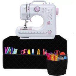INF Tapis de machine à coudre pour table avec poches