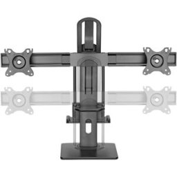 My Wall HL61L Support sur pied pour écran 2 Écran(s) 43,2 cm (17) - 68,6 cm (27) noir rotatif, inclinable, réglable en hauteur