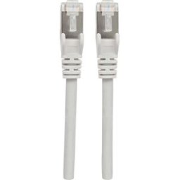 Intellinet 317245 RJ45 Câble réseau, câble patch CAT 6a S/FTP 5.00 m gris feuille de blindage, blindage par tresse, sans halogène 1 pc(s)