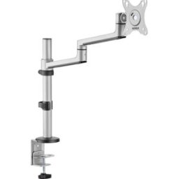 SpeaKa Professional SP-MM-1060 Support de table pour écran 1 Écran(s) 43,2 cm (17) - 81,3 cm (32) aluminium inclinable, mobile, réglable en hauteur