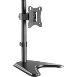 Manhattan 462037 Support de table pour écran 1 Écran(s) 43,2 cm (17) - 68,6 cm (27) noir rotatif, inclinable, mobile, réglable en hauteur