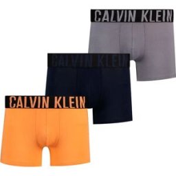 Calvin Klein Boxers 000nb3608a 3 Unités Dark Sapphire / Orange Frosting / Quick S Homme
