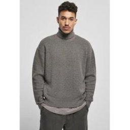 Urban Classics Pull Oversized Roll Neck Grey Dark XL Homme