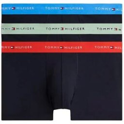 Tommy Hilfiger Boxers Um0um03890 Trunk 3 Unités Navy Blue / Blue Spell / Terra Red / Minty Grey XL Homme