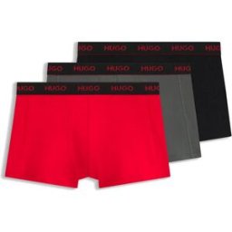 Hugo Boxers 50532611 Trunk Red 3 Unités Open Pink S Homme