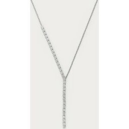 Long collier tennis en Y avec strass My Jewellery Argenté One size femme