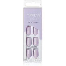 Kiss imPRESS Color Short Faux ongles auto-adhésifs Picture Purplect 30 pcs