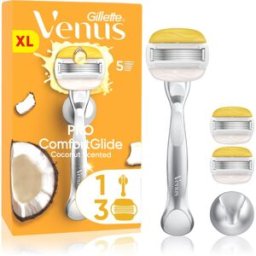 Gillette Venus PRO ComfortGlide Coconut rasoir féminin avec support de douche + lames de rechange 3 pcs