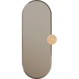 Miroir en verre fumé et frêne naturel 80 x 35 x 3,5 cm Sonia - Hartô