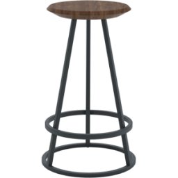 Tabouret de bar en noyer 65 cm Gustave - Hartô